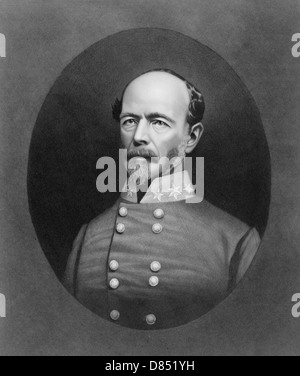 Tête-et-épaules portrait de Confederate Guerre civile le général Joseph E. Johnston en uniforme, vers 1865 Banque D'Images