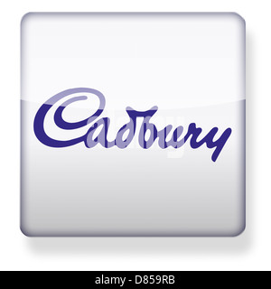 Logo Cadbury comme une icône de l'application. Chemin de détourage inclus. Banque D'Images