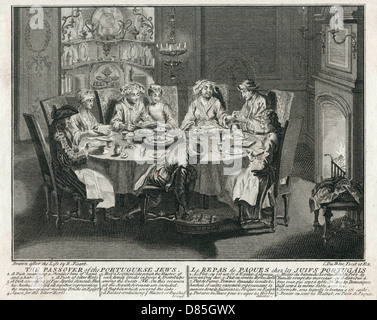 Juifs portugais célébrant la Pâque Banque D'Images