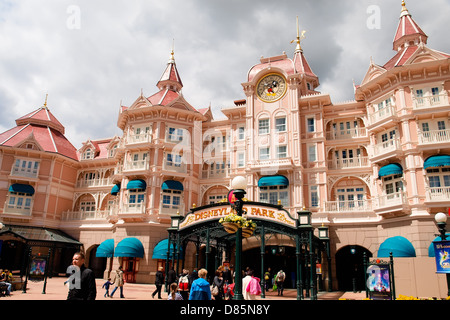 Parc Disneyland, Paris, Château. Banque D'Images