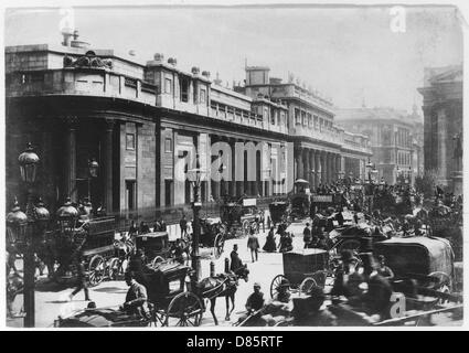 La Banque d'Angleterre Londres 1888 Banque D'Images