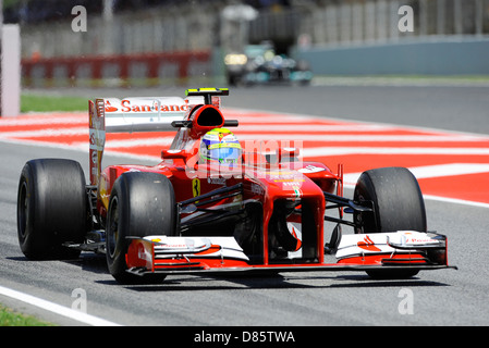 Felipe Massa (BRA), Ferrari F138 en Espagne durant la course de Grand Prix de Formule 1 2013 Banque D'Images