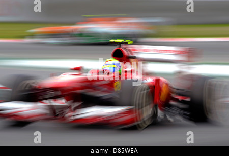 Felipe Massa (BRA), Ferrari F138 en Espagne durant la course de Grand Prix de Formule 1 2013 Banque D'Images