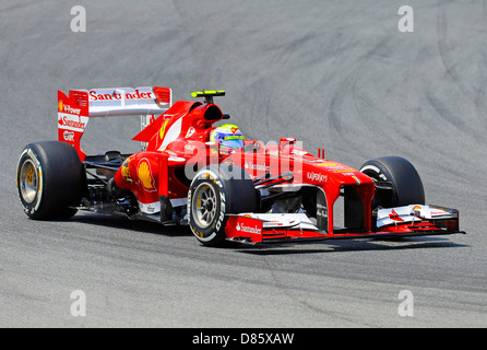 Felipe Massa (BRA), Ferrari F138 au cours de l'espagnol Grand Prix de Formule 1 2013 Banque D'Images