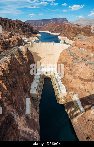 C'est une image de l'Hoover Dam, repris de la Mike O'Callaghan-Pat Tillman Memorial Bridge Banque D'Images