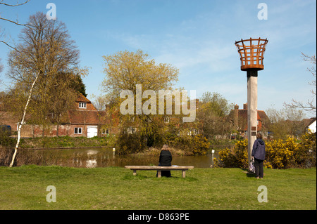 Matfield village, vert (le plus grand dans le Kent) UK Banque D'Images