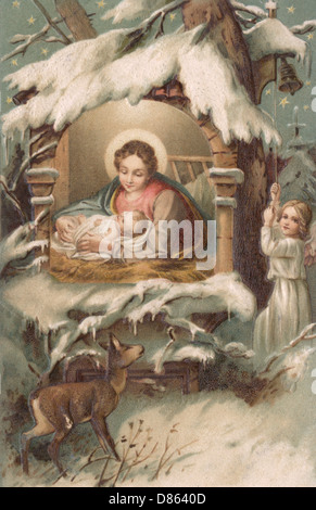 Crèche de Noël Banque D'Images