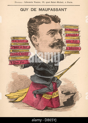 Guy de Maupassant, écrivain français Banque D'Images