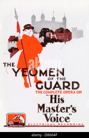 G&S The Yeomen of the Guard enregistrement 1929 Banque D'Images