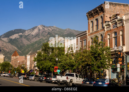 25e rue historique à Ogden, Utah Banque D'Images