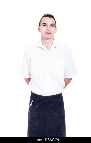 Portrait de jeune garçon, isolé sur fond blanc Banque D'Images