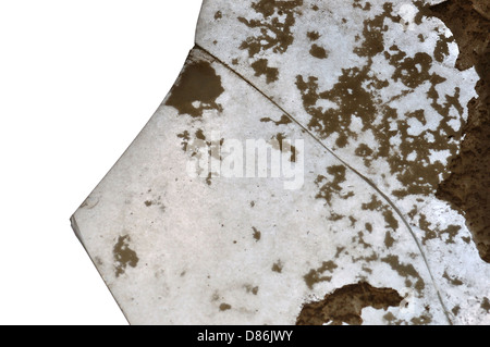 Fragment de verre cassée poussiéreux grunge texture. Résumé fond. Banque D'Images