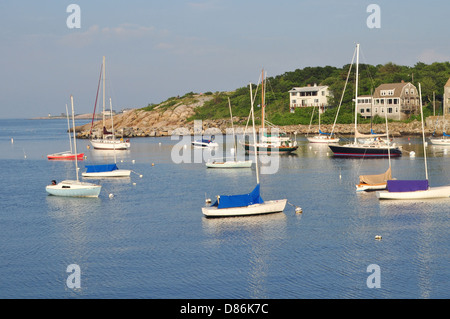 Bateaux amarrés à Rockport harbor près de Boston en MA Banque D'Images