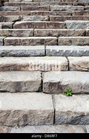 Escaliers en pierre ancienne Banque D'Images