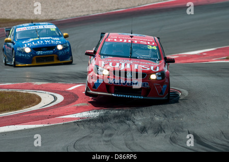 Alexandre Premat prit quelques prises au cours de l'air V8 Supercars racing sur le circuit des Amériques Le 18 mai, 2013 Banque D'Images