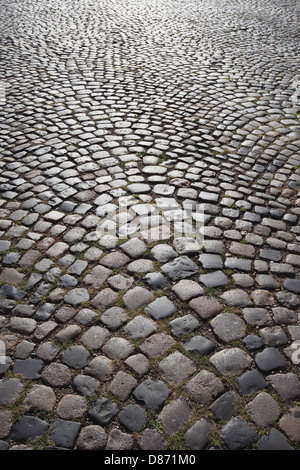 Allemagne, Cologne, rue pavée Banque D'Images