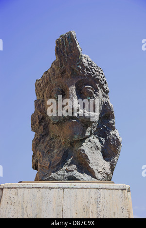 Statue de Vlad Tepes, Dracula, soi-disant, Sighisoara Sighisoara, Saxoburgum, en Mures County en Transylvanie, Roumanie. Son hist Banque D'Images