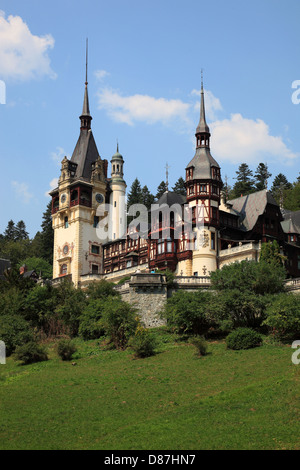 Le Château de Peles de Sinaia, grande Valachie, Roumanie Banque D'Images