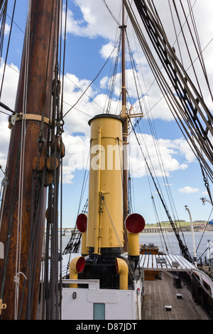 Au RRS Discovery Point 'Découverte' Dundee en Écosse. l'exploration polaire ship Scotland UK Banque D'Images