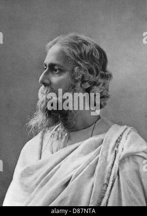 R Tagore Prix Nobel 1913 Banque D'Images