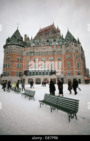 Le Château Frontenac est un grand hôtel situé dans la ville de Québec, qui est actuellement exploité comme Fairmond Le Chateau Frontenac. Banque D'Images