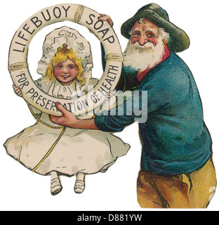 Publicité pour savon Lifebuoy 1890 Banque D'Images