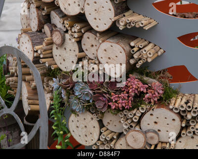 Londres, Royaume-Uni. 20 mai 2013. Maisons d'insectes planté de plantes succulentes. Londres, Royaume-Uni. Crédit : Ian Thwaites / Alamy Live News Banque D'Images