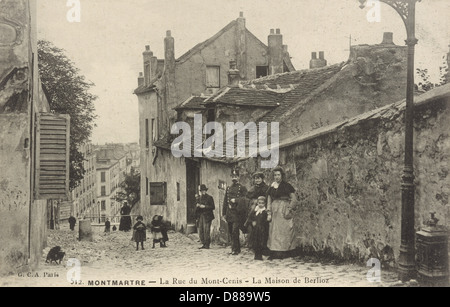 Montmartre, maison d'Hector Berlioz, compositeur Banque D'Images