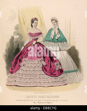 Juillet 1864 Costume Banque D'Images