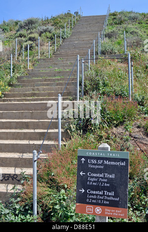 Trails direction GGNRA Banque D'Images