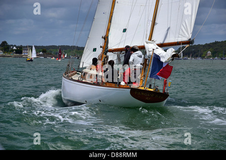 Pangur Ban : Loki, classe, yawl ketch Marconi, 1954, Architecte : Sparkman & Stephens, chantier : Abeking & Rasmussen (DE). Banque D'Images