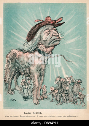 LOUISE MICHEL CARICATURE Banque D'Images