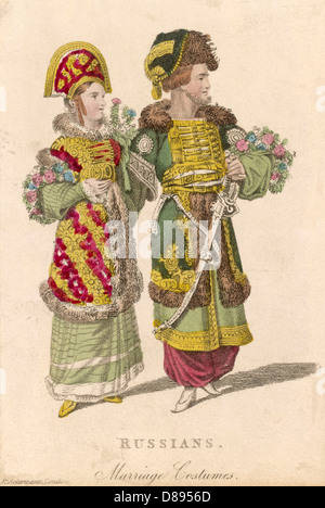 Types raciaux - Russie - mariage Banque D'Images