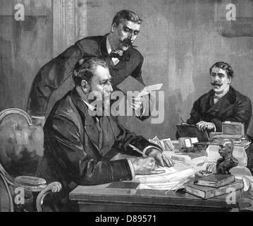 BOULANGER À SON BUREAU Banque D'Images