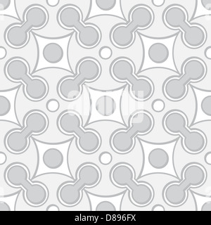 Noir et blanc simple géométrique transparente motif futuriste Banque D'Images