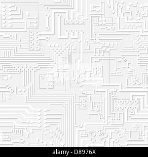 Compte tenu de la technologie de circuit électronique gris fond transparent. Banque D'Images