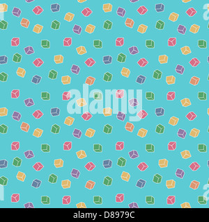 Funny abstract pattern transparente - cubes colorés Banque D'Images