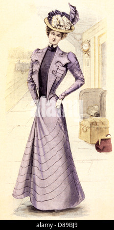 Robe 1899 Promenade Banque D'Images