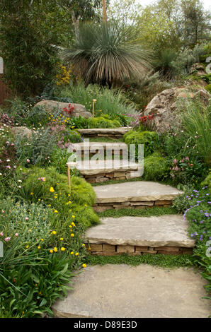 Étapes de l'Australian Garden Trailfinders présenté par Fleming au RHS Chelsea Flower Show, London, UK. Banque D'Images