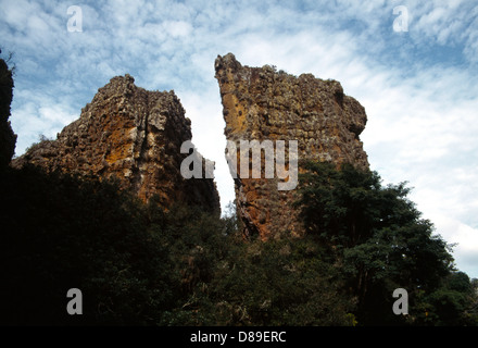 Paraíba Brésil Parc Estadual de Vila Velha Rock Formations Banque D'Images