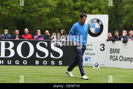 Wentworth, au Royaume-Uni. 22 mai 2013. Jamie Redknapp pendant la compétition Pro-Am célébrité de Wentworth Golf Club. Banque D'Images