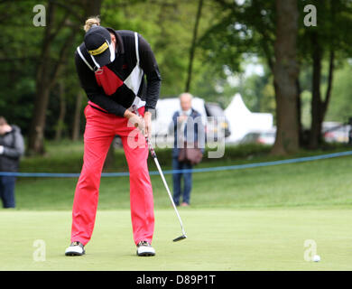 Wentworth, au Royaume-Uni. 22 mai 2013. Marcel Siem au cours de la Celebrity Pro-Am la concurrence de Wentworth Golf Club. Banque D'Images