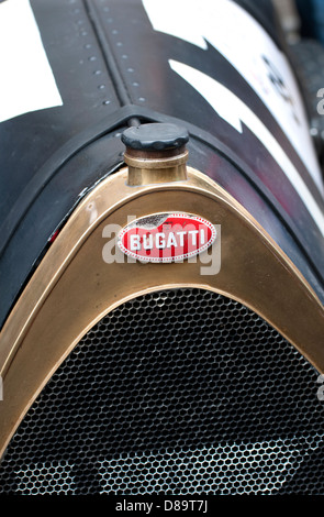 Voiture de sport bugatti classic, 1000 Mille Miglia, Brescia, Lombardie, Italie Banque D'Images