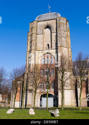 L'église Onze Lieve Vrouwekerk, également appelé Grote Kerk, à Veere. Banque D'Images