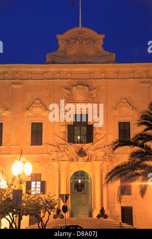 Malte, La Valette, l'Auberge de Castille, Cabinet du Premier Ministre, Banque D'Images