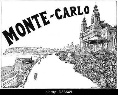 Publicité pour Monte-Carlo 1900 Banque D'Images