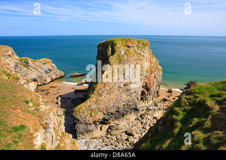 Nr St Govans côte Pembrokeshire Wales tête Banque D'Images