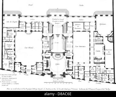 PLAN DE L'ABBAYE DE PANTHEMONT Banque D'Images