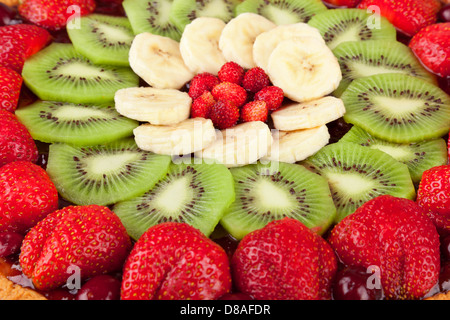 Gâteau aux fruits frais Close up Banque D'Images