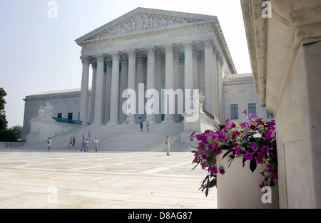 Cour suprême des États-Unis Washington DC,plus haut tribunal United States of America, juge en chef, huit juges assesseurs, Banque D'Images